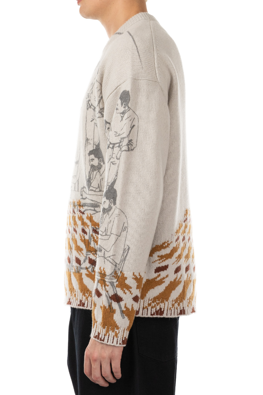 JW Anderson - Print Jacquard Jumper - Dove Grey
